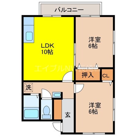 石橋駅 バス13分  長崎バス・土井の首下車：停歩6分 1階の物件間取画像